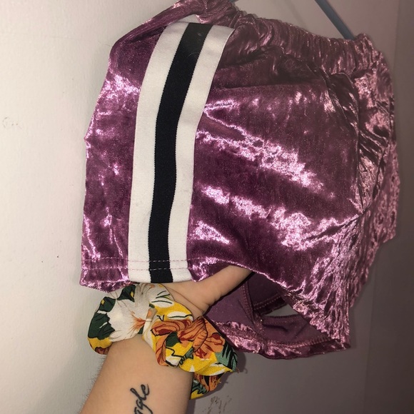 Pink Fuzzy Shiny Shorts - Picture 5 of 7